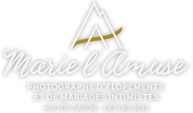 Logo Marie l'Amuse photographe d'élopements et de mariages intimistes en haute-savoie depuis 2012